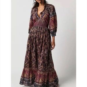 Free People Golden shout Maxi Dress XL